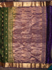 Forest Green Floral Butta Zari Woven Design Pure Kanchipuram Silk Saree with Contrast Zari Border