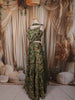 Forest Green Floral Printed Design Chiffon Party Wear Lehenga With Matching Choker Dupatta