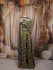 Forest Green Floral Printed Design Chiffon Party Wear Lehenga With Matching Choker Dupatta