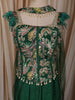 Forest Green Floral Sequins and Beads Embroidered Design Semi Silk Mermaid Lehenga with Choker Dupatta