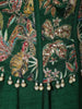 Forest Green Floral Sequins and Beads Embroidered Design Semi Silk Mermaid Lehenga with Choker Dupatta