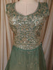 Forest Green Floral Sequins and Zari Embroidered Design Organza Lehenga with Dupatta