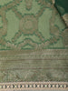 Forest Green Floral Zari Woven Banarasi Silk Saree with Designer Border