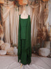 Forest Green Multicolor Floral Beads Embroidered Design Chiffon Party Wear Palazzo Suit with Matching Choker Dupatta