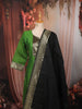Forest Green Traditional Zari Woven Design Semi Silk Straight Cut Salwar Suit with Contrast Dupatta