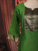 Forest Green Traditional Zari Woven Design Semi Silk Straight Cut Salwar Suit with Contrast Dupatta