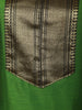 Forest Green Traditional Zari Woven Design Semi Silk Straight Cut Salwar Suit with Contrast Dupatta