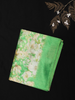 Fresh Apple Green Floral Woven Design Blended Cotton Saree