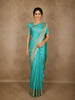 Fresh Aqua Blue Butta Zari Woven Design Pure Banarasi Saree