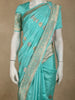 Fresh Aqua Blue Butta Zari Woven Design Pure Banarasi Saree