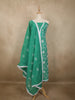 Fresh Jade Green Floral Thread Embroidered Design Cotton Unstitched Salwar Material