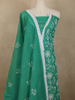 Fresh Jade Green Floral Thread Embroidered Design Cotton Unstitched Salwar Material