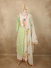 Fresh Leaf Green Floral Printed Design Cotton Salwar Suit with Dupatta