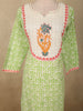 Fresh Leaf Green Floral Printed Design Cotton Salwar Suit with Dupatta