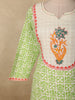 Fresh Leaf Green Floral Printed Design Cotton Salwar Suit with Dupatta