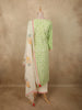 Fresh Leaf Green Floral Printed Design Cotton Salwar Suit with Dupatta
