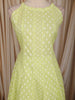Fresh Lime Green Floral Butta Printed Design Cotton Anarkali Salwar Suit with Dupatta