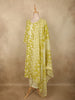 Fresh Lime Pistachio Green Floral Printed Design Cotton Straight Cut Salwar Suit with Dupatta