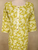 Fresh Lime Pistachio Green Floral Printed Design Cotton Straight Cut Salwar Suit with Dupatta