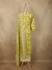 Fresh Lime Pistachio Green Floral Printed Design Cotton Straight Cut Salwar Suit with Dupatta