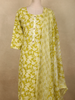 Fresh Lime Pistachio Green Floral Printed Design Cotton Straight Cut Salwar Suit with Dupatta