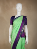 Fresh Parrot Green Solid Woven Design Pure Kanchipuram Silk Saree with Zari Border