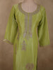 Fresh Pistachio Lime Green Heavy Sequins Embroidered Design Tissue Silk Palazzo Suit