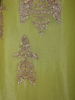 Fresh Pistachio Lime Green Heavy Sequins Embroidered Design Tissue Silk Palazzo Suit