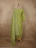 Fresh Pistachio Lime Green Heavy Sequins Embroidered Design Tissue Silk Palazzo Suit