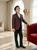 Red Coat Suit with Glitter Designs