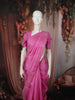 Fuchsia Pink Butta Zari Woven Design Pure Kanchipuram Silk Saree with Matching Zari Border