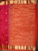 Fuchsia Pink Floral Butta Zari Woven Design Pure Kanchipuram Silk Saree with Contrast Zari Border