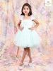 Light Blue Frock Enhanced in Floral Design Laces - Diadem