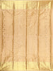 Gold Abstract Woven Design Pure Kanchipuram Silk Saree with Gold Zari Woven Border