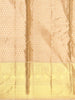 Gold Abstract Woven Design Pure Kanchipuram Silk Saree with Gold Zari Woven Border