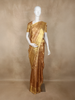 Gold Abstract Woven Design Pure Kanchipuram Silk Saree with Gold Zari Woven Border