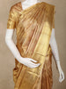 Gold Abstract Woven Design Pure Kanchipuram Silk Saree with Gold Zari Woven Border