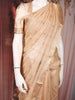 Gold Beige Butta Woven Design Tissue Saree with Gold Zari Border