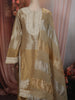 Gold Zari Embroidered Design  Tissue Silk Straight Cut Salwar Suit with Dupatta