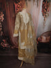 Gold Zari Embroidered Design  Tissue Silk Straight Cut Salwar Suit with Dupatta