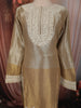Gold Zari Embroidered Design  Tissue Silk Straight Cut Salwar Suit with Dupatta