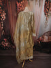 Gold Zari Embroidered Design  Tissue Silk Straight Cut Salwar Suit with Dupatta