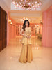 Gold Floral Embroidered Silk Sharara Set