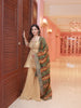 Gold Floral Embroidered Silk Sharara Set