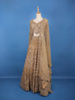 Gold Floral Embroidery Bridal Net Lehenga