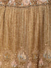 Gold Floral Embroidery Bridal Net Lehenga