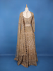 Gold Floral Embroidery Bridal Net Lehenga