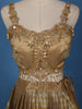 Gold Floral Sequins Embroidered Tissue Silk Lehenga With Dupatta