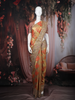 Gold Floral Woven Tissue Banarasi Saree with Heavy Designer Border