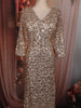 Gold Heavy Sequins Embroidered Design Shimmer Party Wear Gown
